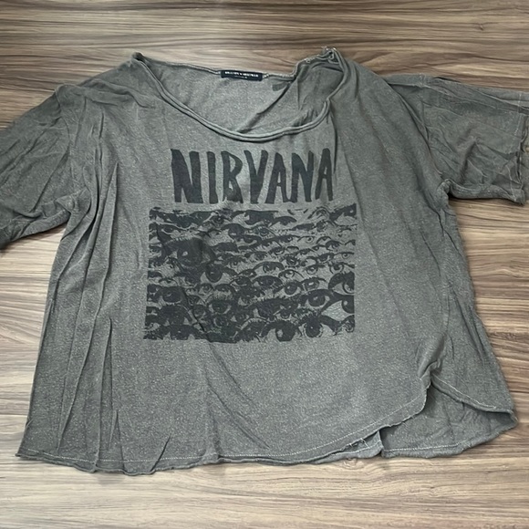 Brandy Melville Tops Nirvana Graphic Tshirt Poshmark